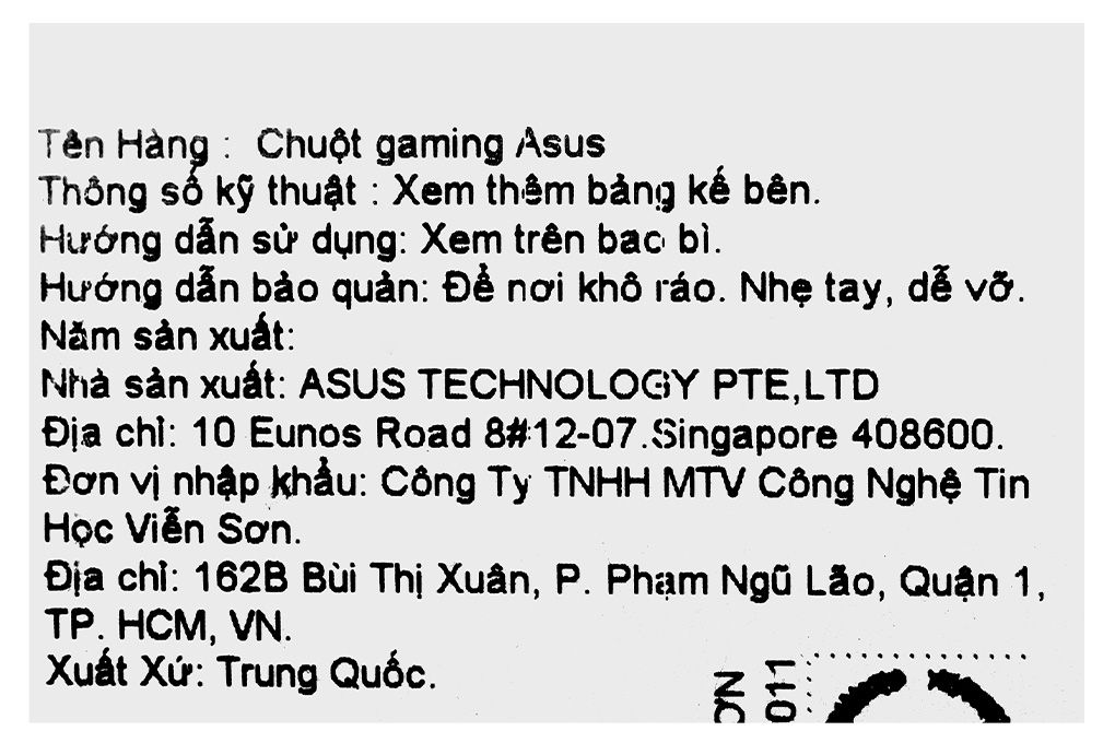 Chuột Bluetooth Gaming Asus TUF M4 WL Màu Đen