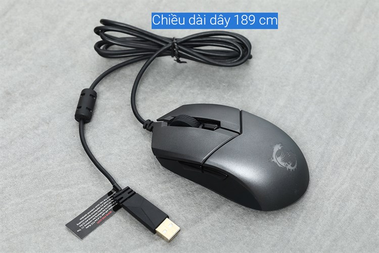 Chuột Có dây Gaming MSI Clutch GM11 Đen Màu Đen
