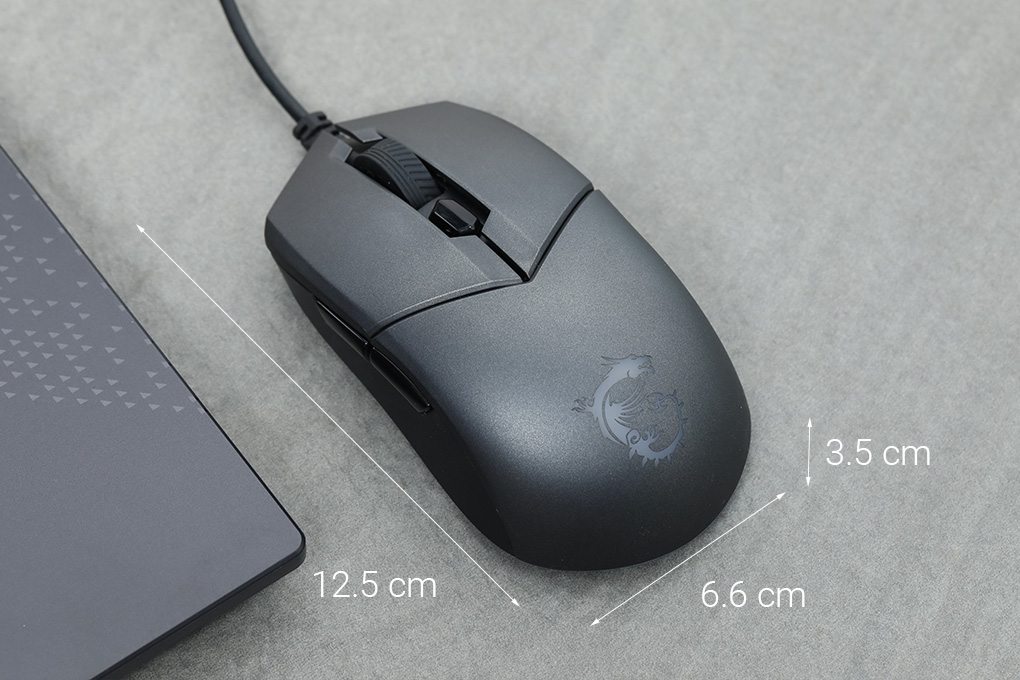 Chuột Có dây Gaming MSI Clutch GM11 Đen Màu Đen