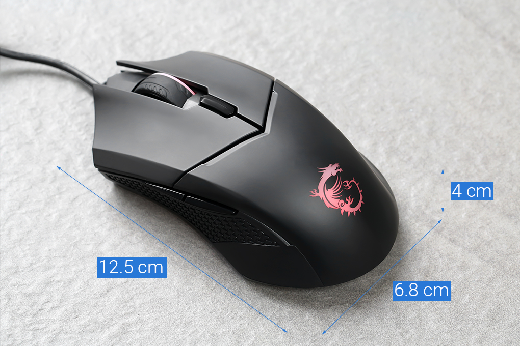 Chuột Có dây Gaming MSI Clutch GM08 Màu Đen