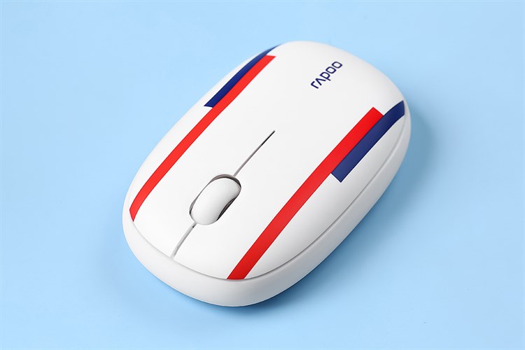 Chuột Bluetooth Silent Rapoo M650 Anh Màu Trắng - Đỏ