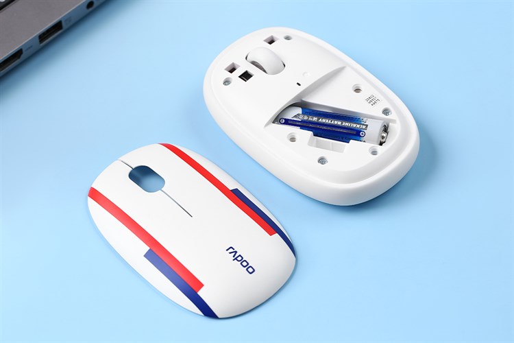 Chuột Bluetooth Silent Rapoo M650 Anh Màu Trắng - Đỏ