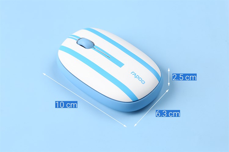 Chuột Bluetooth Silent Rapoo M650 Argentina Màu Trắng - Xanh