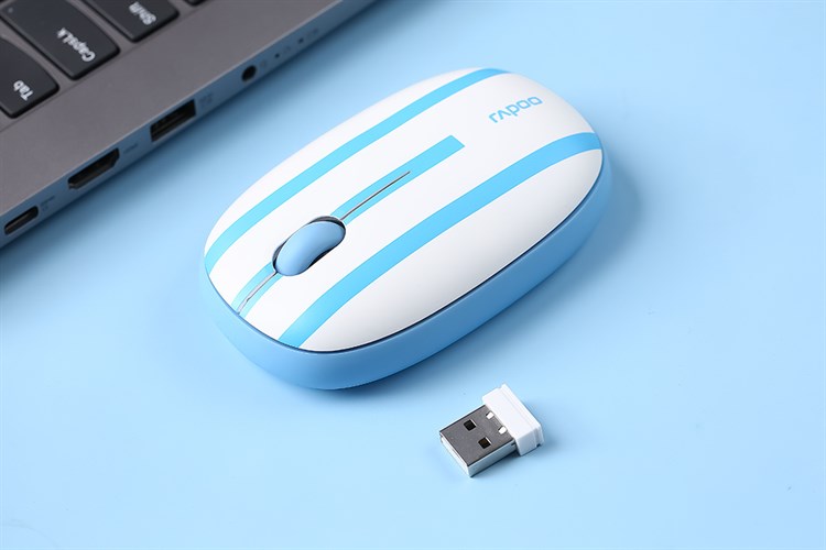 Chuột Bluetooth Silent Rapoo M650 Argentina Màu Trắng - Xanh