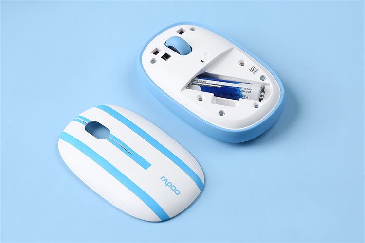 Chuột Bluetooth Silent Rapoo M650 Argentina Màu Trắng - Xanh