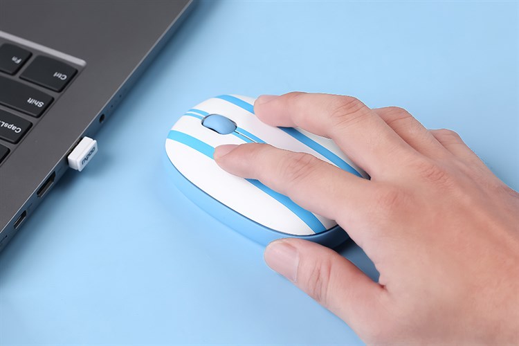 Chuột Bluetooth Silent Rapoo M650 Argentina Màu Trắng - Xanh