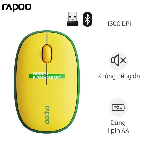 Chuột Không Dây Bluetooth Silent Rapoo M650 Brazil