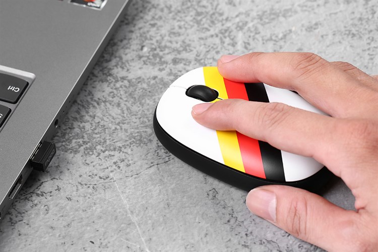 Chuột Bluetooth Silent Rapoo M650 Đức Màu Trắng - Vàng