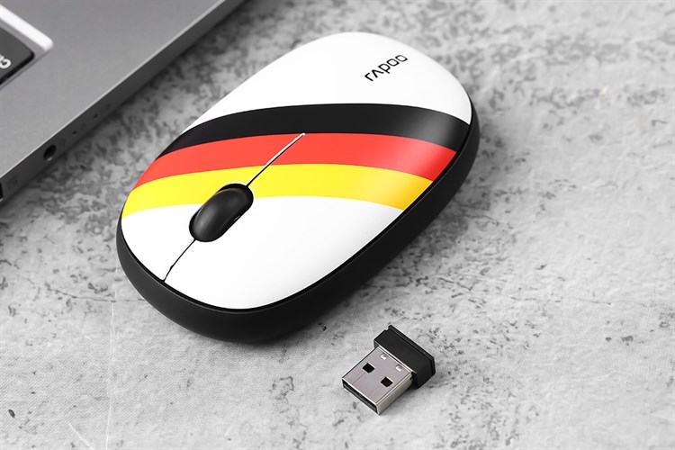 Chuột Bluetooth Silent Rapoo M650 Đức Màu Trắng - Vàng