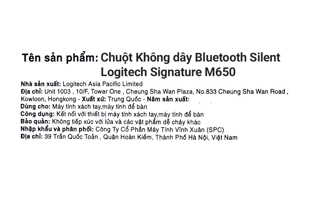 Chuột Bluetooth Silent Logitech Signature M650 Màu Đen