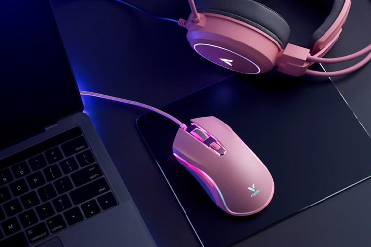 Chuột Có dây Gaming Rapoo V25S Màu Hồng