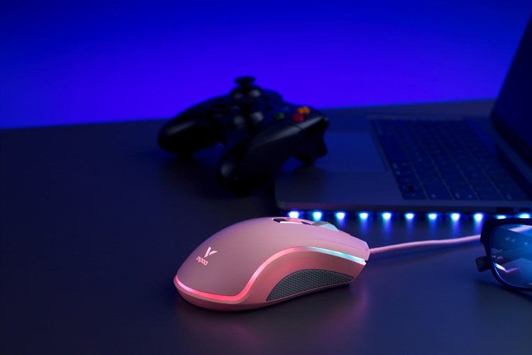 Chuột Có dây Gaming Rapoo V25S Màu Hồng