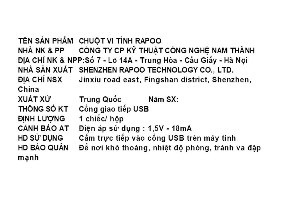 Chuột Có dây Gaming Rapoo V16S - 7