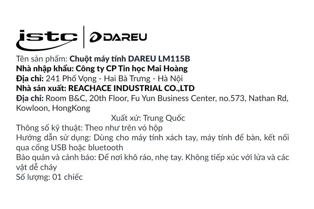 Chuột Bluetooth Silent DareU LM115B Màu Trắng