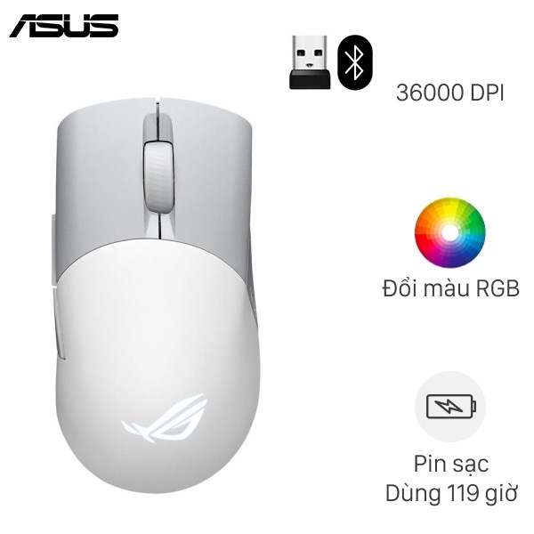 Chuột Sạc Bluetooth Gaming Asus Rog Keris Aimpoint