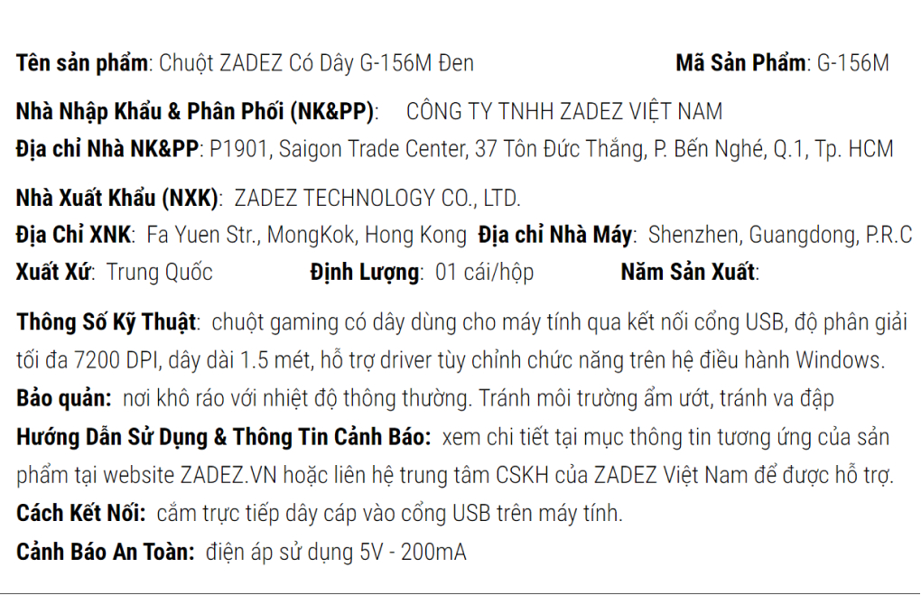 Chuột Có dây Gaming Zadez G156M - 6