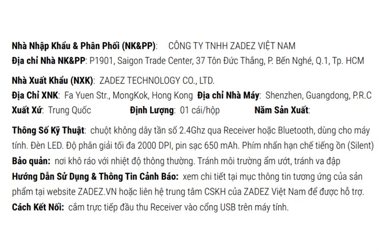 Chuột sạc Bluetooth Silent Zadez M382Z Màu Xanh hồng