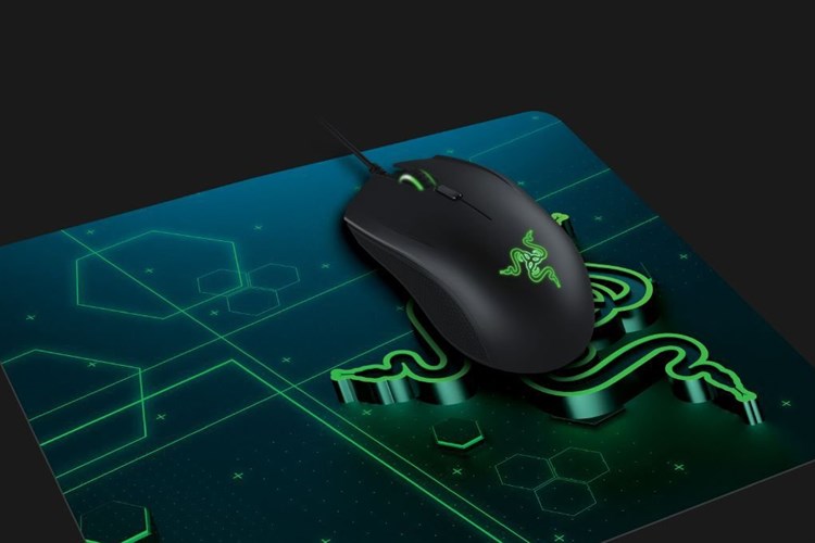 Chuột Có Dây Gaming và Lót Chuột Razer Abyssus Lite-Razer Goliathus Mobile Construct Edition Màu Đen