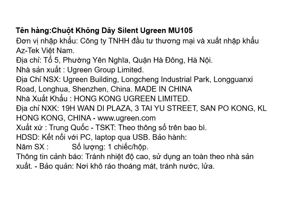 Chuột Không Dây Silent Ugreen MU105 Màu Hồng