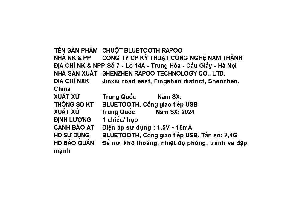 Chuột Bluetooth Silent Rapoo M320B Màu Đen