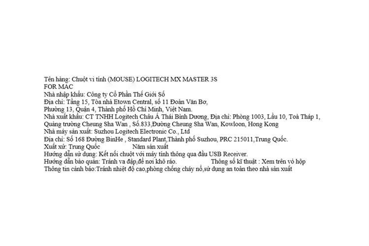 Chuột sạc Bluetooth Silent Logitech MX Master 3s Màu Xám