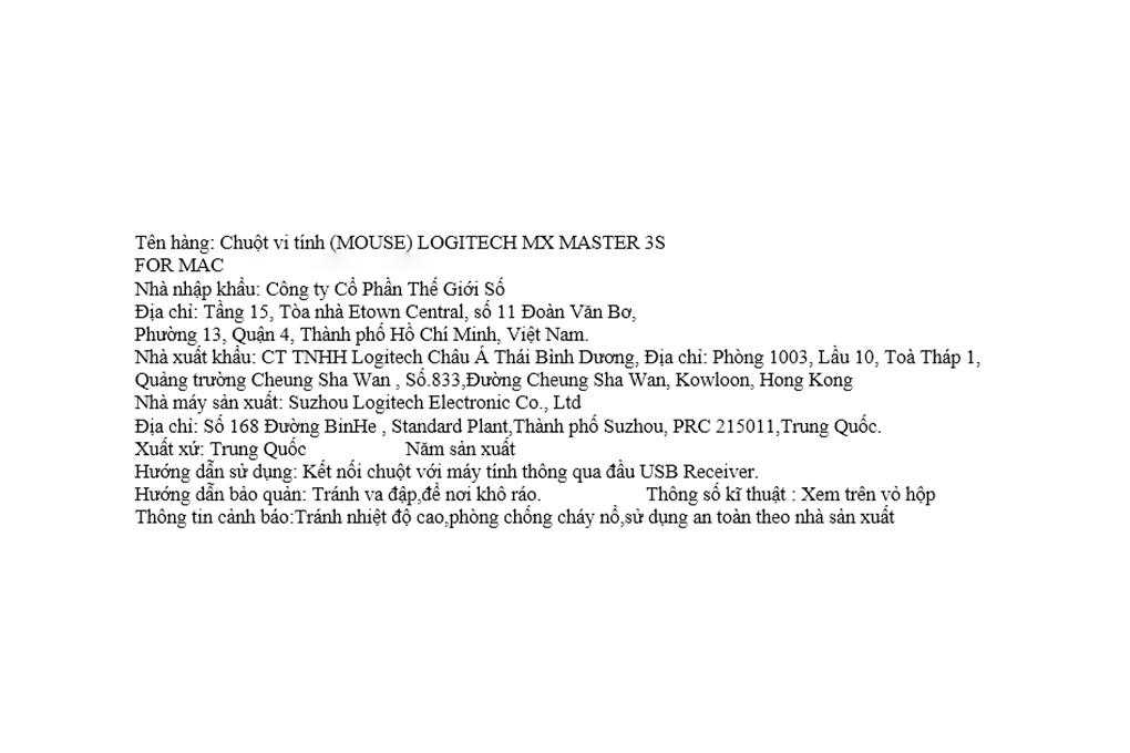 Chuột sạc Bluetooth Silent Logitech MX Master 3s Màu Xám