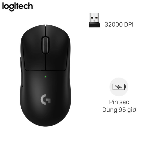 Chuột Sạc Không Dây Gaming Logitech Pro X Superlight 2 Lightspeed