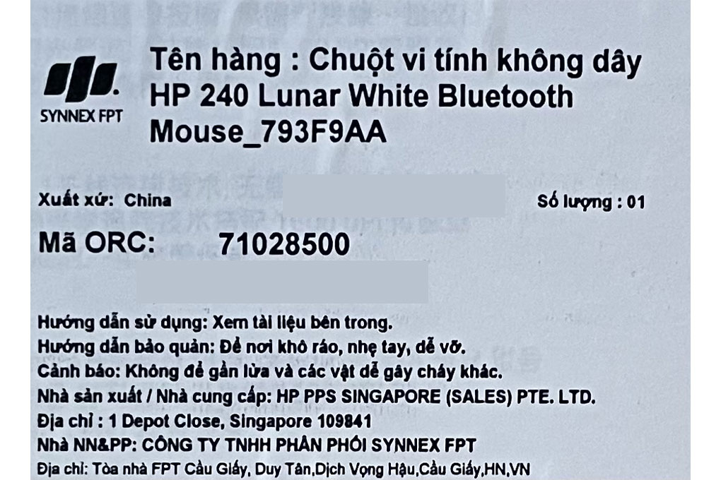 Chuột Bluetooth HP 240 Màu Trắng