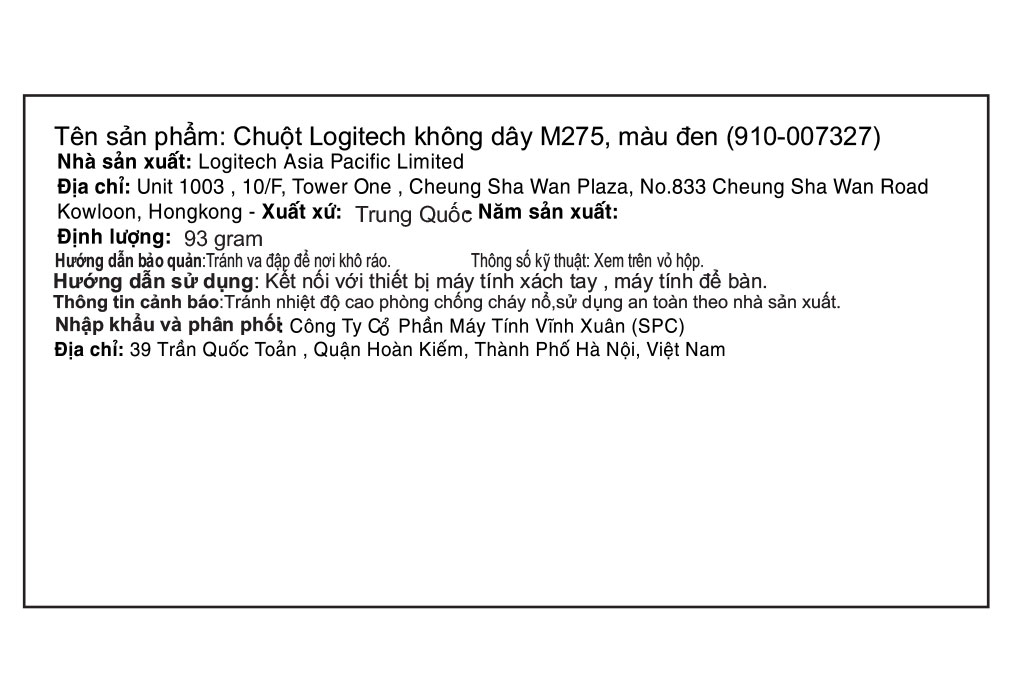 Chuột Không dây Logitech M275 - 4