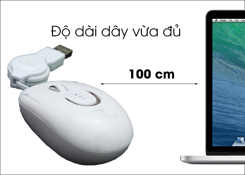 Chuột có dây Zadez M218 - Độ dài dây vừa đủ Chuột có dây Zadez M218 - Độ dài dây vừa đủ