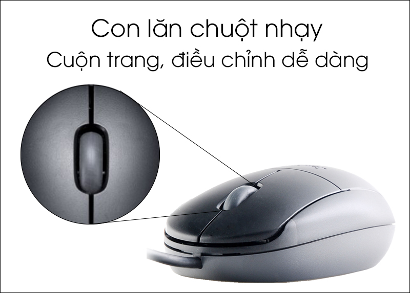 Chuột có dây Genius NS-100X - Con lăn chuột nhạy Chuột có dây Genius NS-100X - Con lăn chuột nhạy