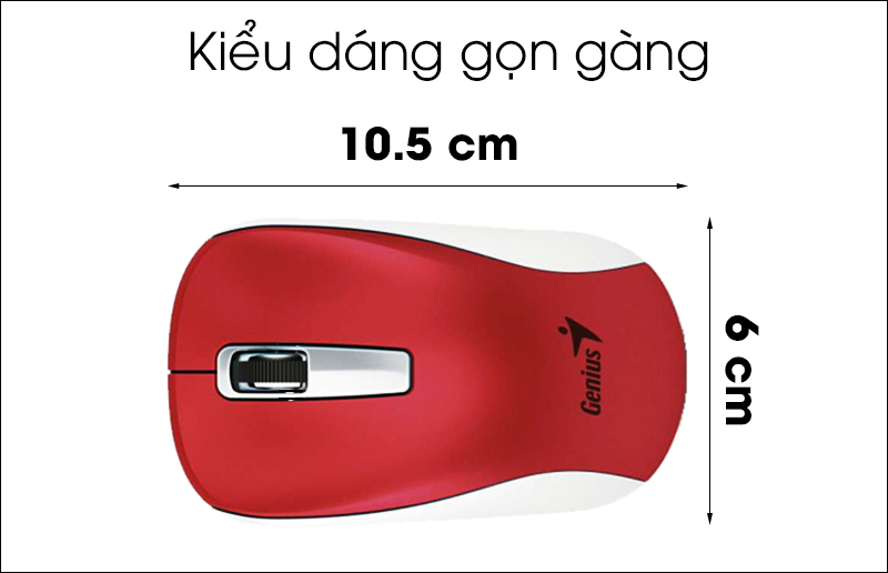 Chuột không dây Genius NX 7010 - Thiết kế đẹp mắt, kiểu dáng nhỏ gọn