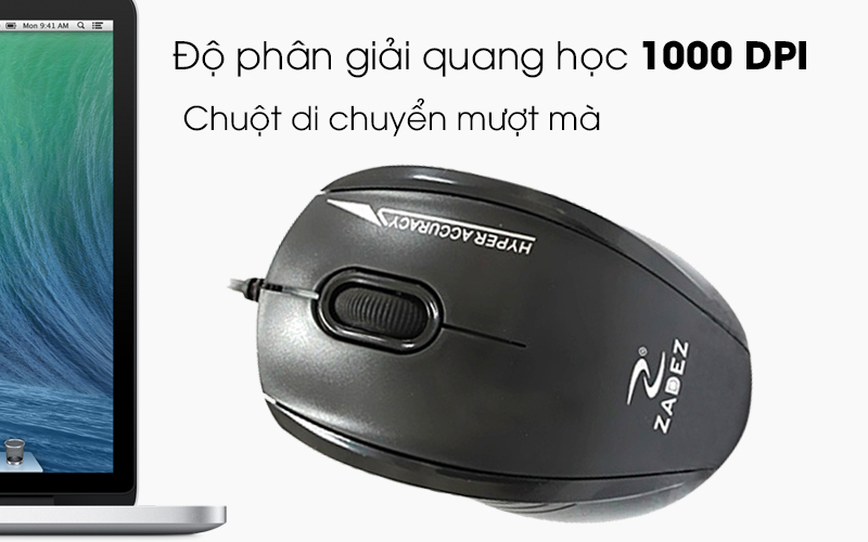 Chuột có dây Zadez M116 Đen - Độ phân giải 1000 DPI Chuột có dây Zadez M116 Đen - Độ phân giải 1000 DPI