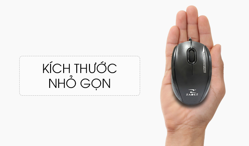Chuột có dây Zadez M116 Đen có kích thước nhỏ gọn Chuột có dây Zadez M116 Đen có kích thước nhỏ gọn