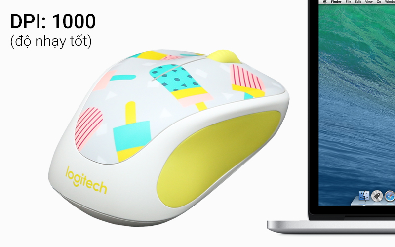 Chuột không dây Logitech M238 Kem - Độ nhạy DPI 1000 Chuột không dây Logitech M238 Kem - Độ nhạy DPI 1000
