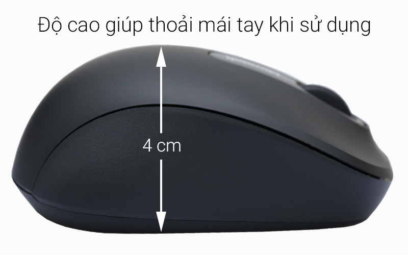 Chuột Bluetooth Microsoft 3600 Đen - Thiết kế thân thiện với tay cầm người dùng hơn