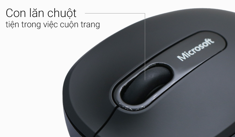 Chuột Bluetooth Microsoft 3600 Đen - Con lăn chuột nhạy và tiện ích