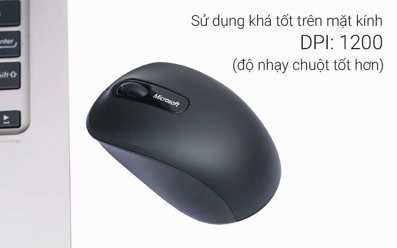 Chuột Bluetooth Microsoft 3600 Đen - Độ nhạy DPI 1200