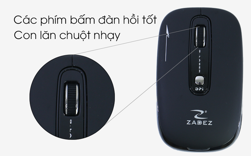 Chuột có dây Zadez M279 Đen - Con lăn chuột nhạy, click chuột chính xác Chuột có dây Zadez M279 Đen - Con lăn chuột nhạy, click chuột chính xác