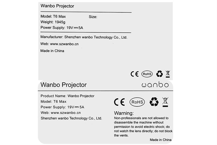 Máy chiếu Wanbo T6 Max Full HD Màu Trắng