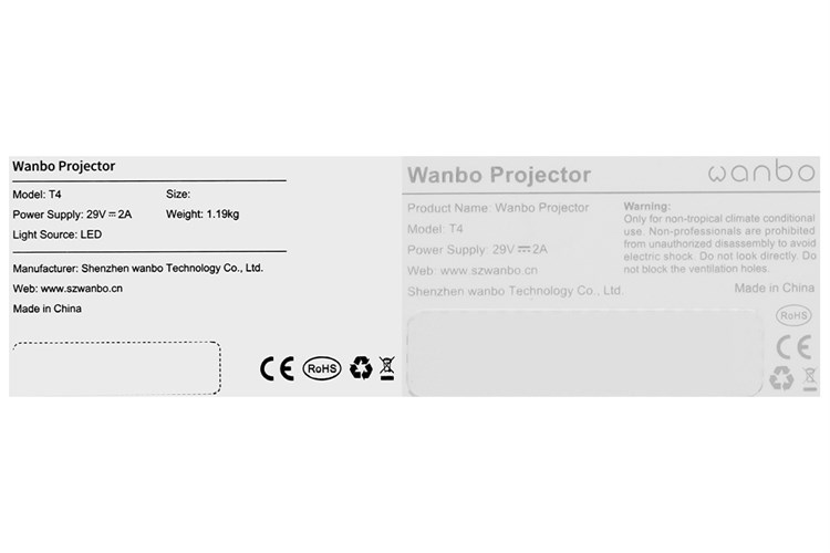 Máy chiếu Wanbo T4 Full HD Màu Trắng