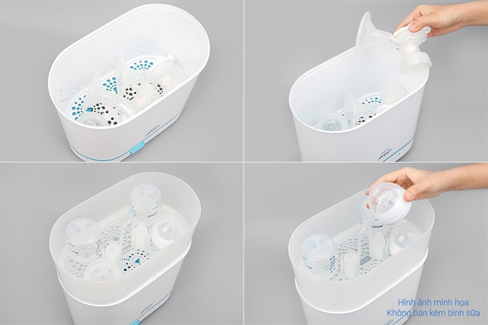 Máy tiệt trùng bình sữa 3 trong 1 Philips Avent SCF284/02 Màu Trắng