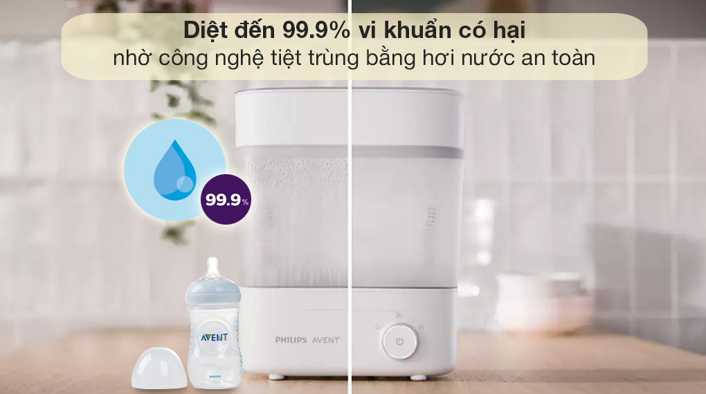 Máy tiệt trùng sấy khô bình sữa Philips Avent SCF293.00