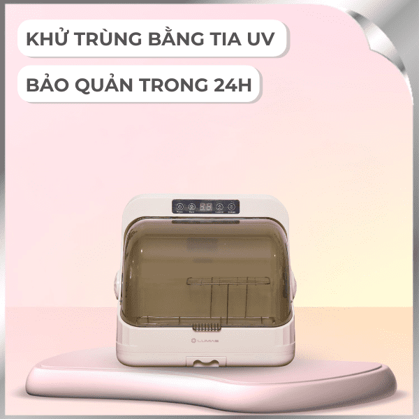 Máy sấy tiệt trùng UV LUMIAS LUD-08 đế inox