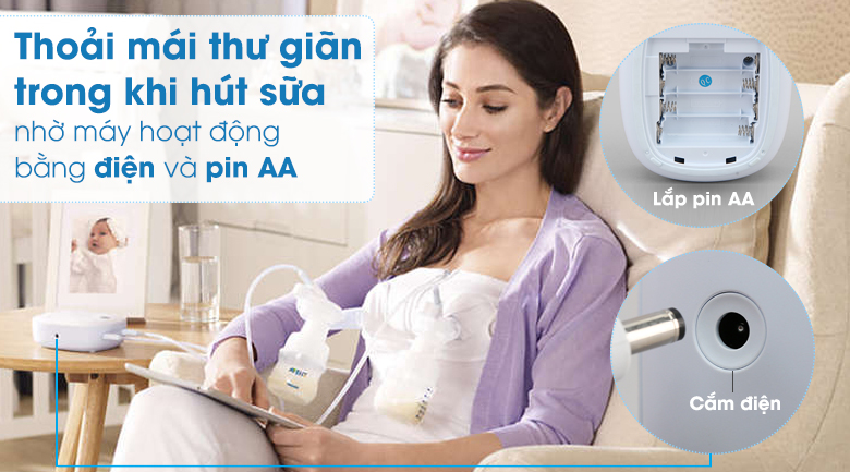 Máy hút sữa điện đôi Philips Avent SCF303/01