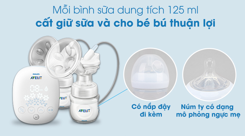 Máy hút sữa điện đôi Philips Avent SCF303/01