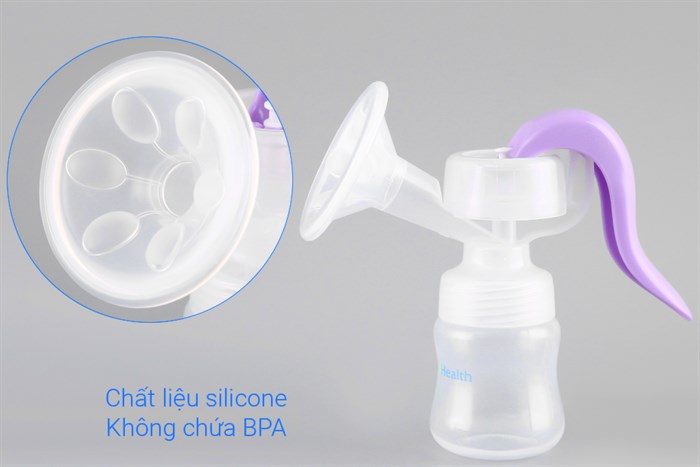 Dụng cụ hút sữa bằng tay BioHealth EE Classic Màu Trắng - Tím