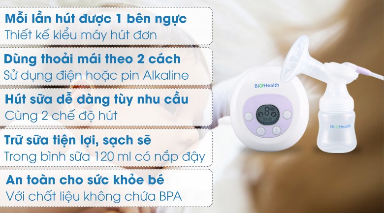 Máy hút sữa điện đơn BioHealth AE Basic