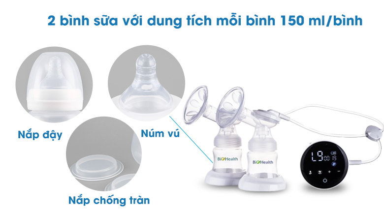Máy hút sữa điện đôi BioHealth IE Basic