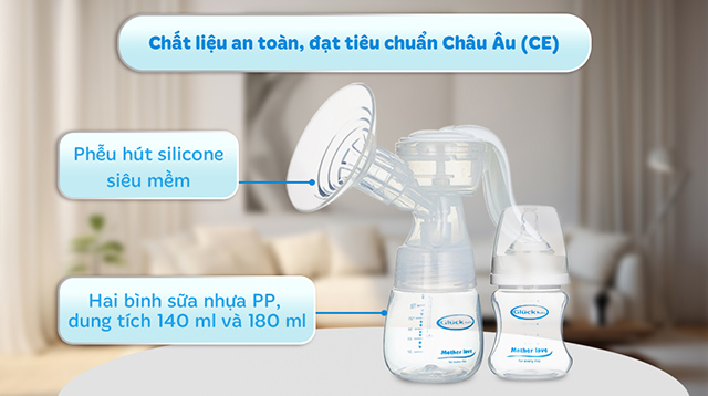 Máy hút sữa bằng tay Gluck Baby GP22-2 - Chất liệu